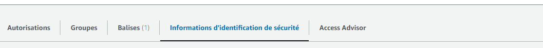 informations d'identification de sécurité